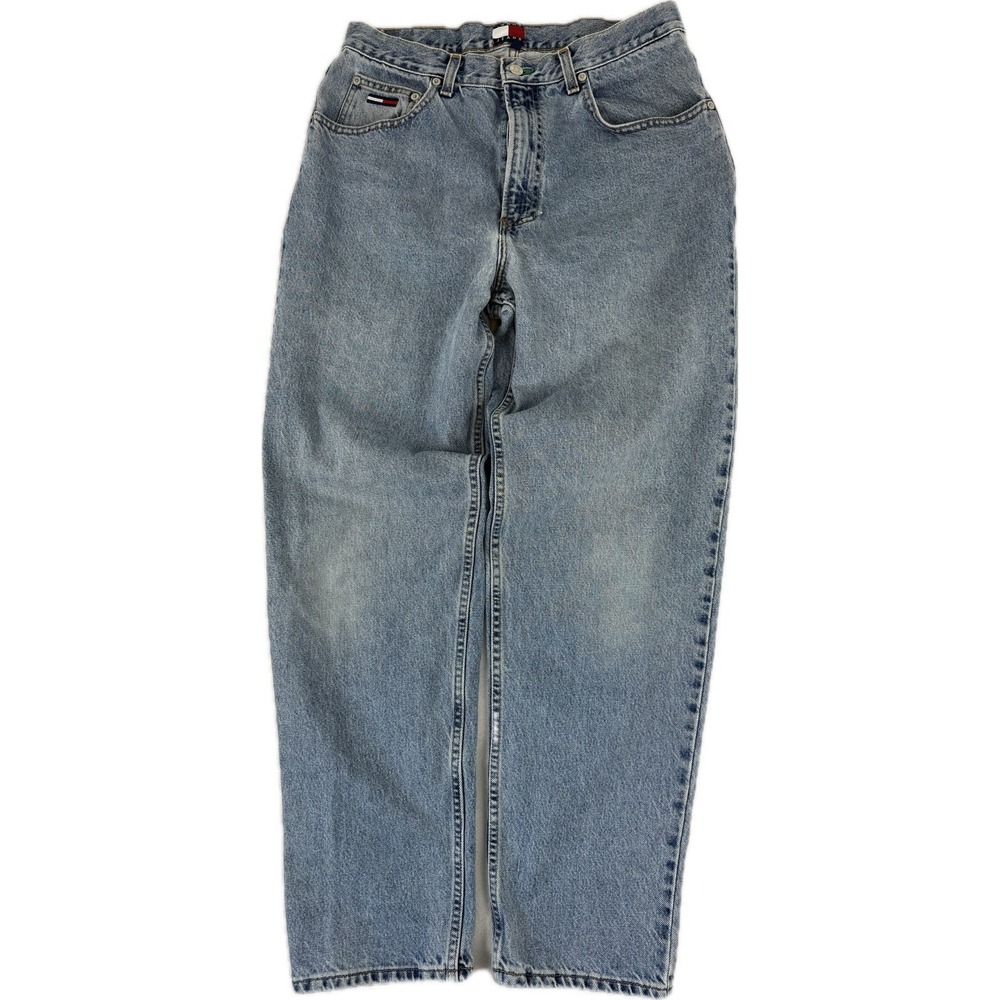 Vintage Tommy Hilfiger Freedom Jean Jeans 33x32 Flag Spellout Denim Y2K USA